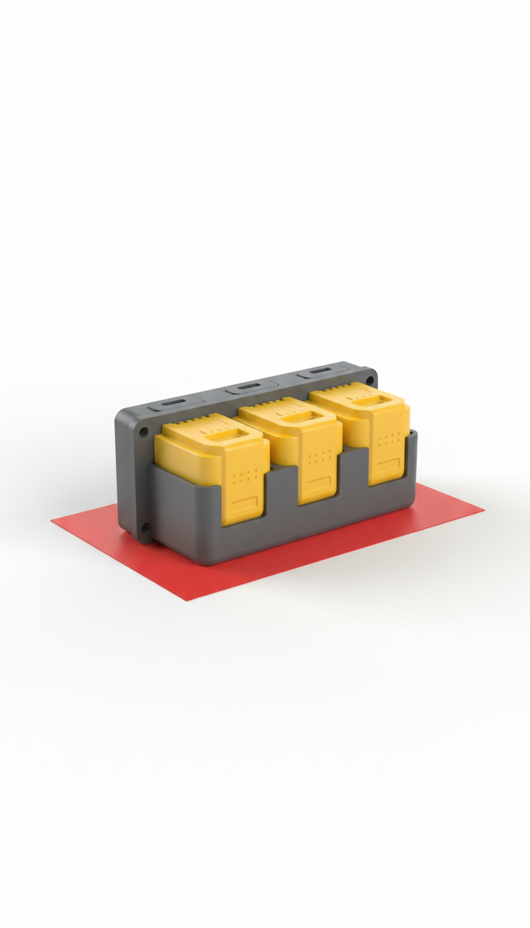 Three-Pack Tool Battery Holders